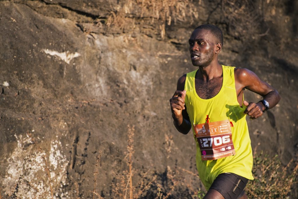 Athlete running a marathon race