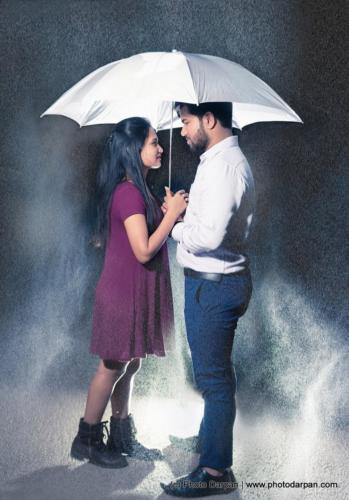 In the Rain with my life partner